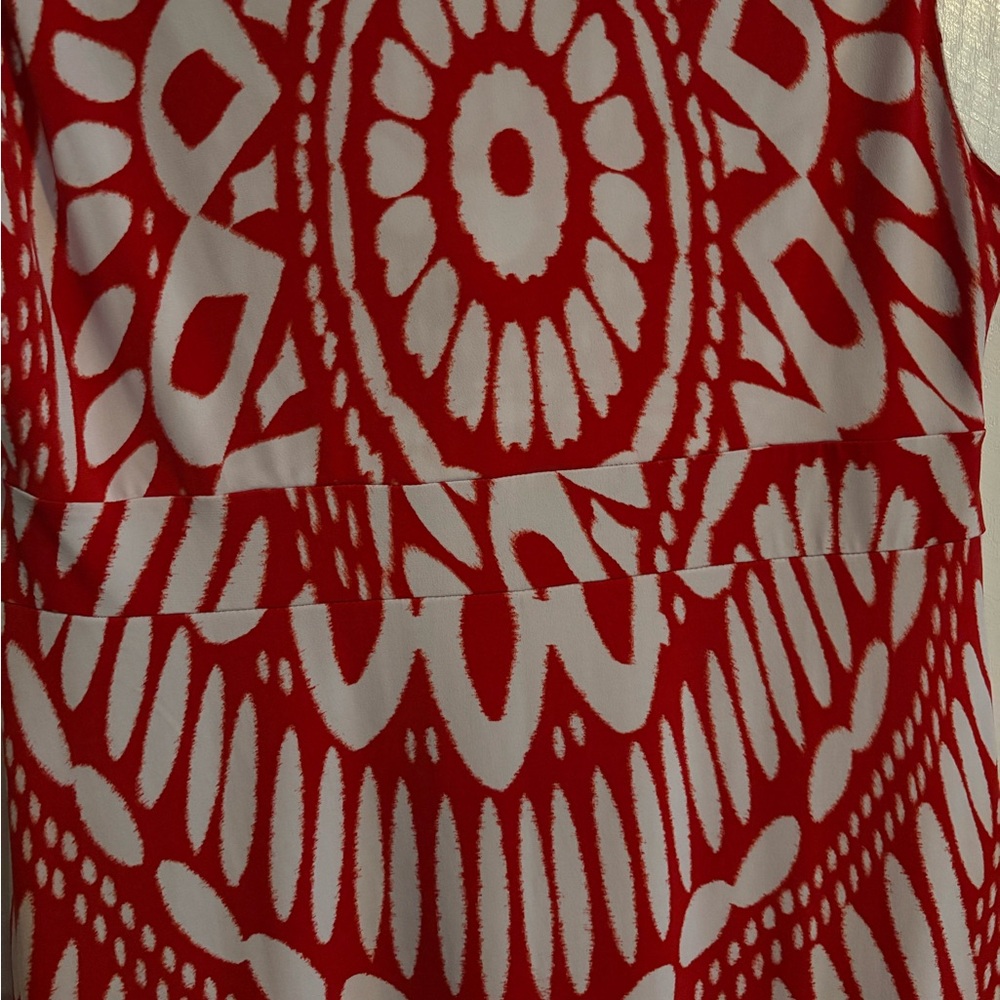 ‼️SOLD‼️During Live Show Chico's Red and White Twist-Front Maxi Dress size 1 - Picture 6 of 6